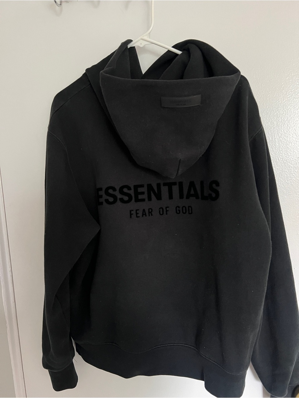 Fear of God ESSENTIALS Black Crewneck Hoodie